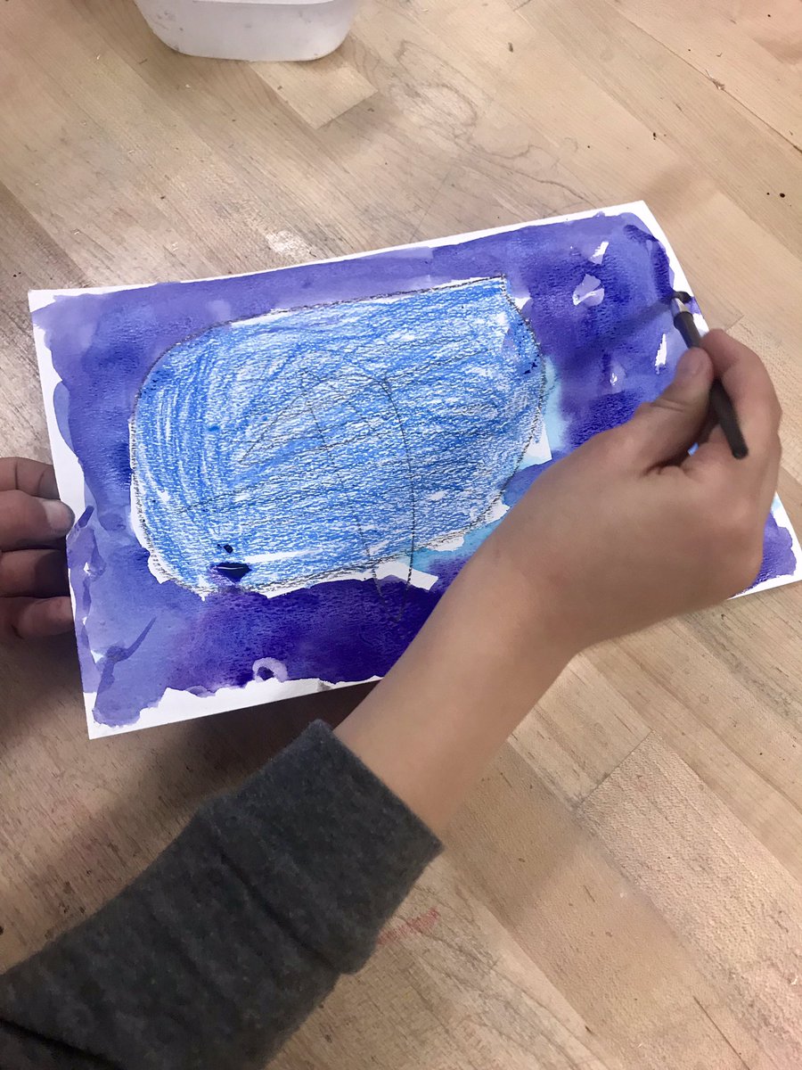 SequoyahArt's tweet photo. Hopefully saying goodbye to cool weather with these kindergarten cool color paintings 😎 https://t.co/yURyEyAOre