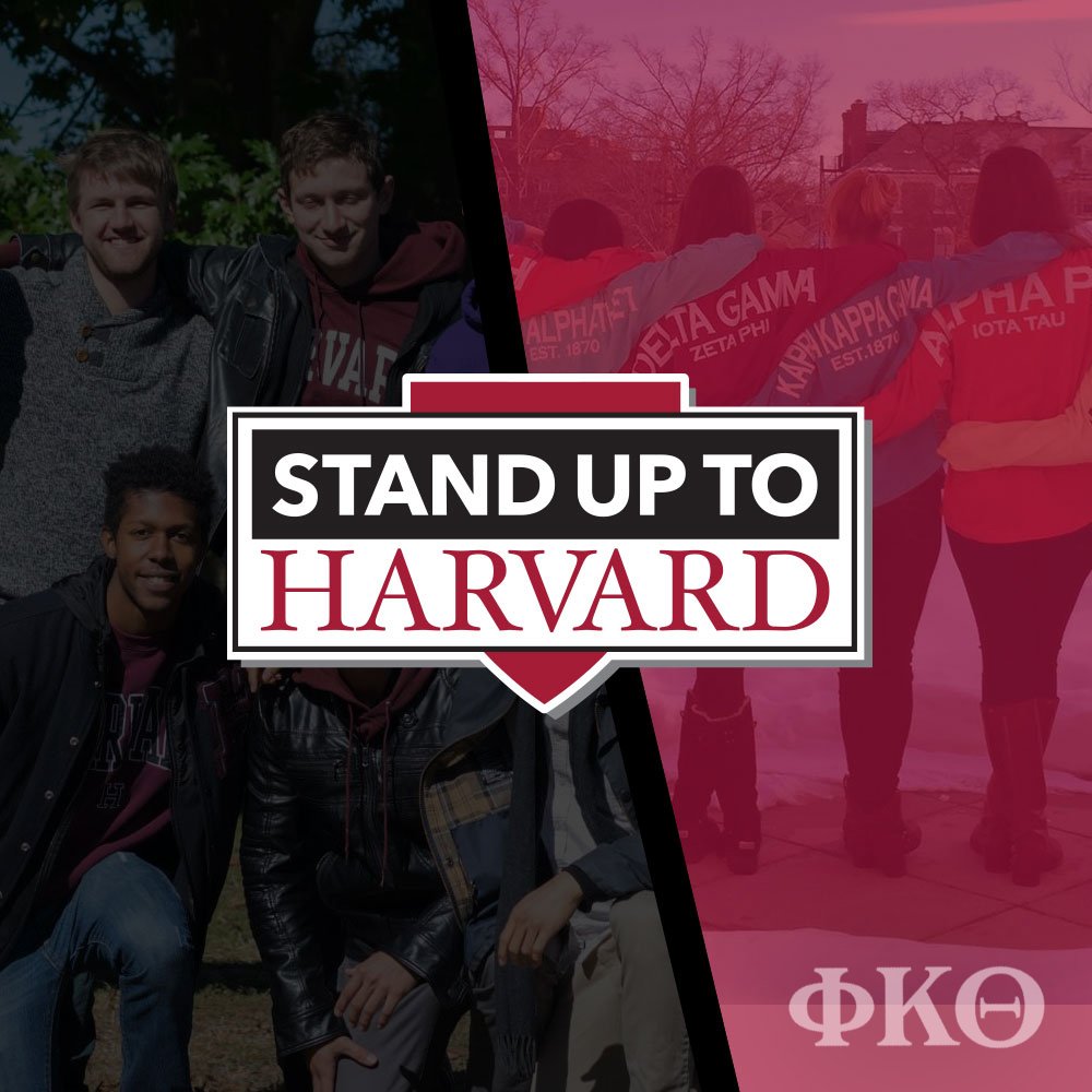 phikappatheta's tweet photo. HARVARD, YOU CAN'T DISMISS OUR RIGHTS: We #StandUpToHarvard because students do not give up their constitutional rights when they enroll at Harvard or on any other campus. LEARN MORE... https://t.co/FP9JgyVaQV
#phikaps
#phikappatheta https://t.co/3GQq4EUdAz