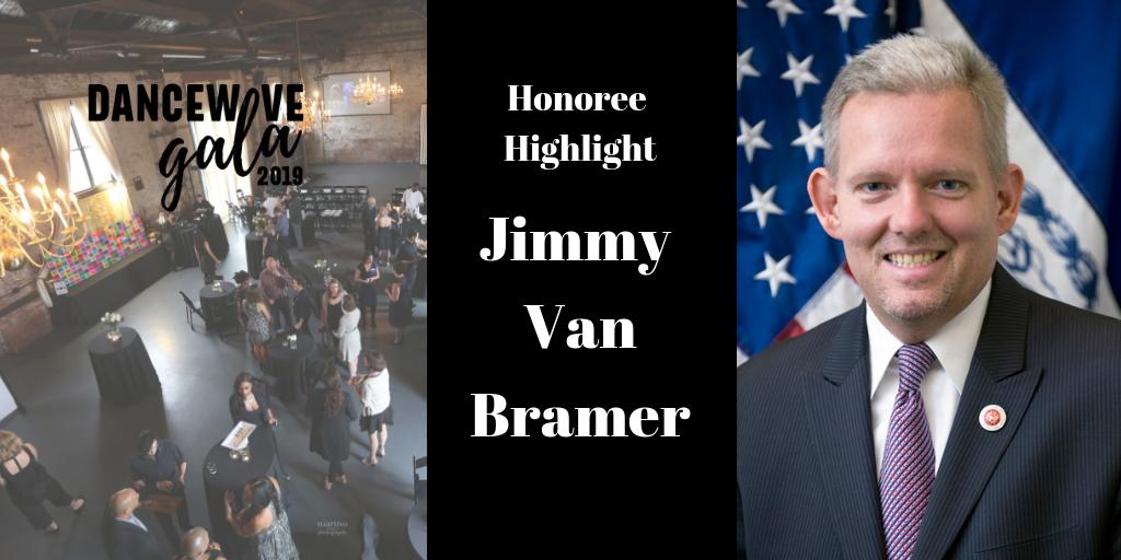 Dancewave's tweet photo. Dancewave is proud to present 2019 Gala Honoree @JimmyVanBramer for his work supporting the #arts in #NYC! Come celebrate Council Member Van Bramer & all of our honorees and arts supporters at this year's gala, April 10. https://t.co/5bQO7XBsED #dancemakeswaves #dancewavegala https://t.co/g3XdQd9ZWP
