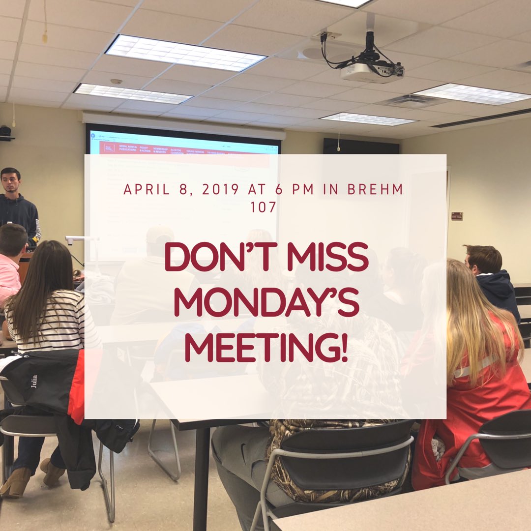 utmfarmbureau's tweet photo. Don’t miss our joint meeting with Weakley County Farm Bureau on Monday, April 8 at 6 PM in Brehm 107! We will also be taking nominations for officers and giving an overview of our upcoming discussion meet contest. Be there or be square! #utmcollegiatefb https://t.co/ZG86kH2hHg