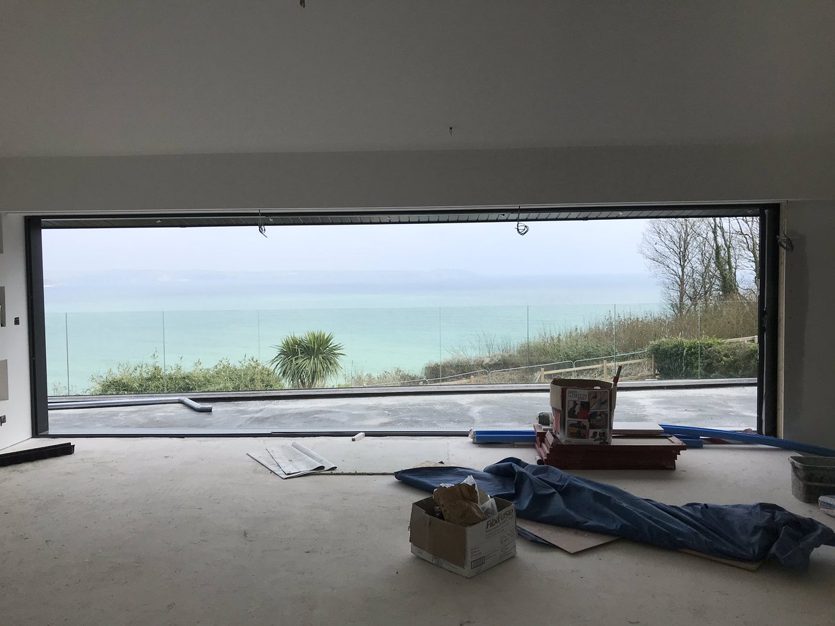 astoncpm's tweet photo. Now that’s a patio door with a view #newbuild #porthpean #staustell #cornwallbuilder https://t.co/oFgo3DdMDb