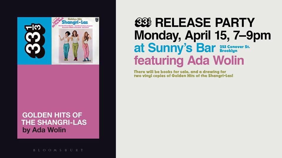 🔴 Hope my NY people can come to my release party at Sunny's Bar in Red Hook, on Monday, April 15! Drinks, books for sale, and a drawing for 2 copies of Golden Hits! 🔴 facebook.com/events/3449954… <a href="/BloomsburyMus/">Bloomsbury Music & Sound Studies</a> <a href="/333books/">33 1/3 Books</a>