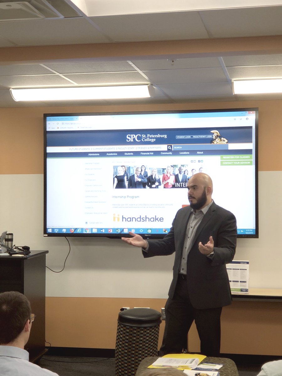spcnews's tweet photo. Thank you to everyone who attended the #SPCollege Internship Expo at #SPCEpicenter! Students and the public met employers, attended info sessions, and could get suit help in the Ready Room! If you're still looking for an internship, talk to Career Services for help. #careerspc https://t.co/tUEPtZ2bYv