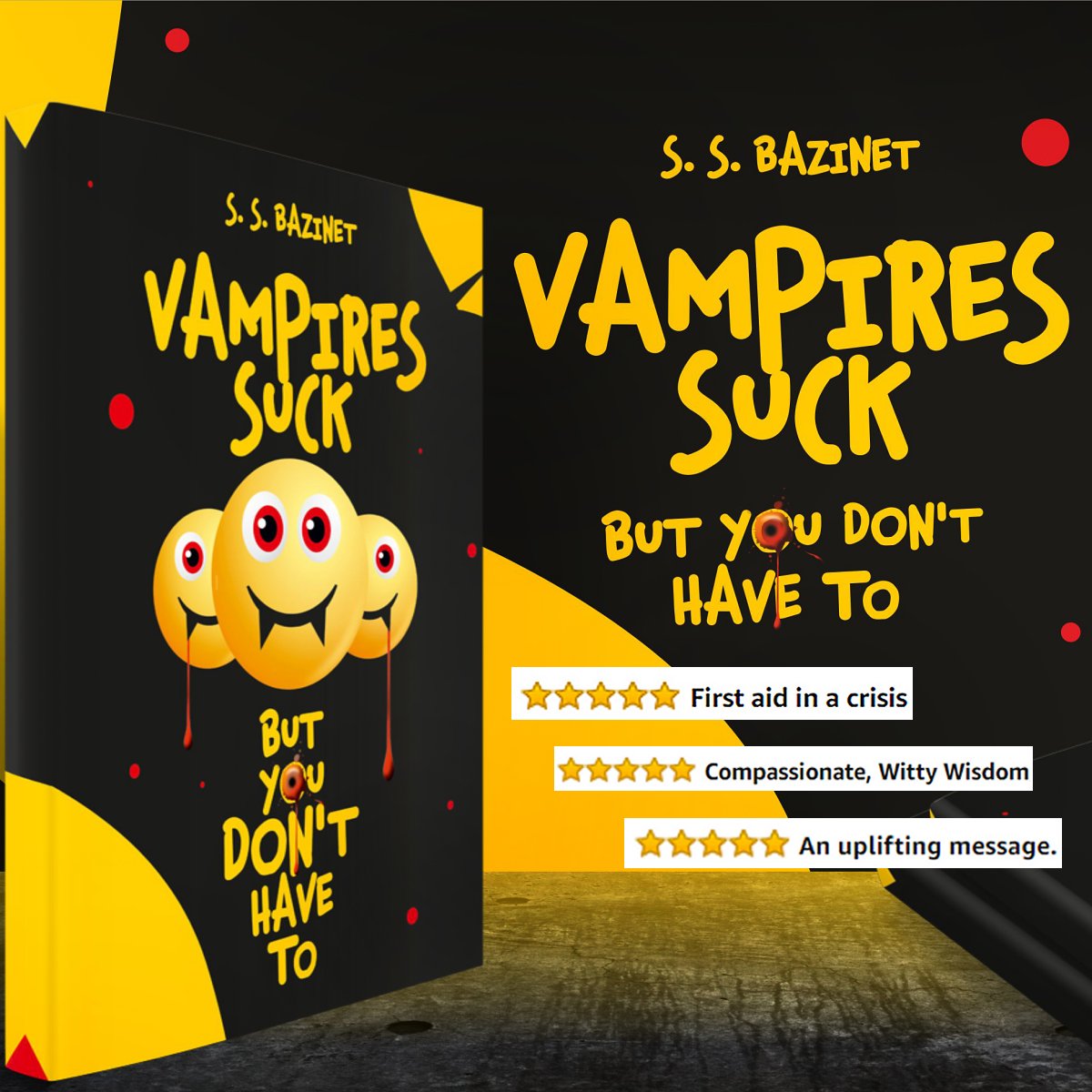 Raymond_Norman's tweet image. Here’s a little "first-aid" book from @SSBazinet for handling the    emotional vampires in your life! They're the friends, family &amp;amp;  coworkers who leave you feeling drained!'   

#selfhelp #stress #books #ebooks #Kindle #spiritual #IAN1 #ASMSG     amazon.com/Vampires-Suck-…