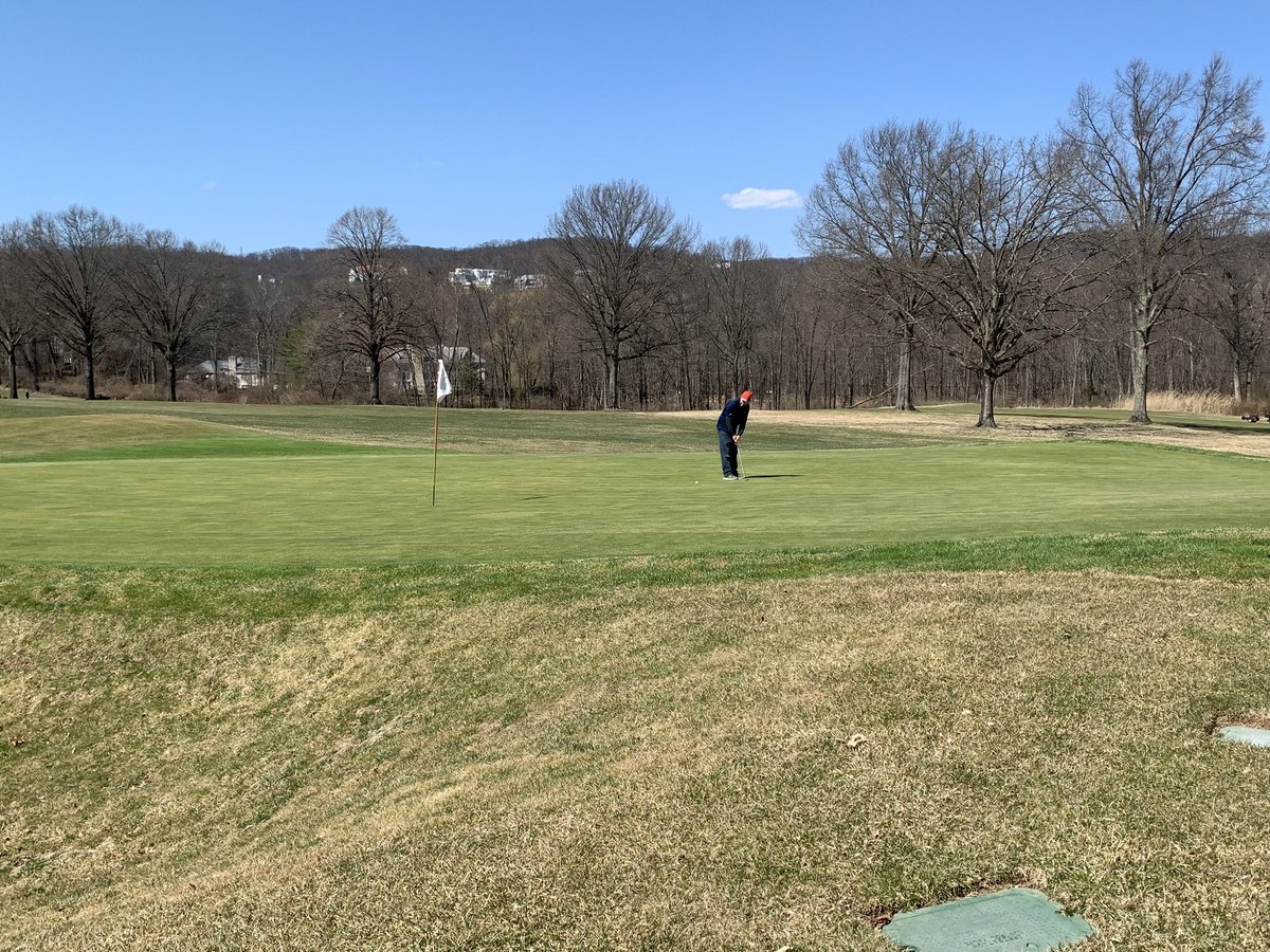 PCCGreens's tweet photo. Greens open, our assistant Kevin wanted to be the first to test them out! https://t.co/IPpD4MkBVf