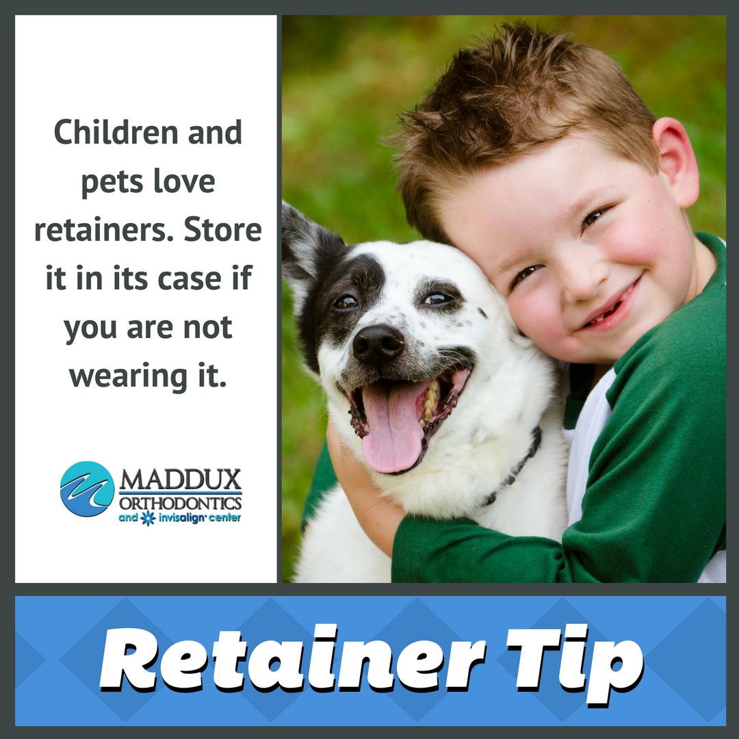 madduxortho757's tweet image. Are you safely storing your retainer in its case? You can avoid unwanted damage from younger children and pets by utilizing the protective case given to you! 
#MadduxOrthodontics #RetainerTip