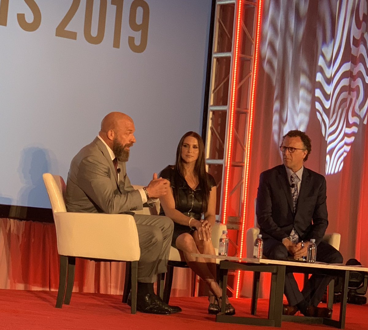 PRyanTexas's tweet photo. Work/Life advice from @TripleH “Be present. When you are working be working. When you are with your kids be with your kids.” @sbjsbd #SBJWCS https://t.co/n72y8Jb6VO