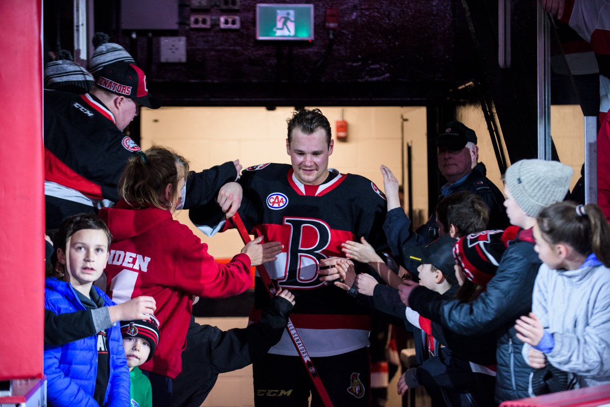 The #BellevilleSens are proud to announce that <a href="/Beantown_20/">Boston Leier</a> has been named the team’s 2018-19 IOA/American Specialty AHL Man of the Year for his contributions to the Belleville and Bay of Quinte community! #fortheB 

📝bellevillesens.com/leier-named-be…