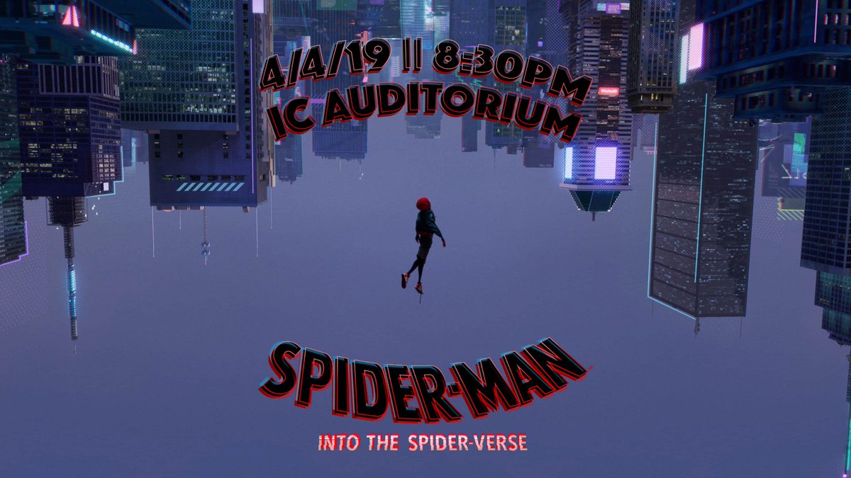 ERAUTouchNGo's tweet photo. We're crossing into the Spider Verse tomorrow night @ 8:30pm in the IC Auditorium! So suit up and remember: What makes you different is what makes your Spider-Man. https://t.co/BZk9hIgntU