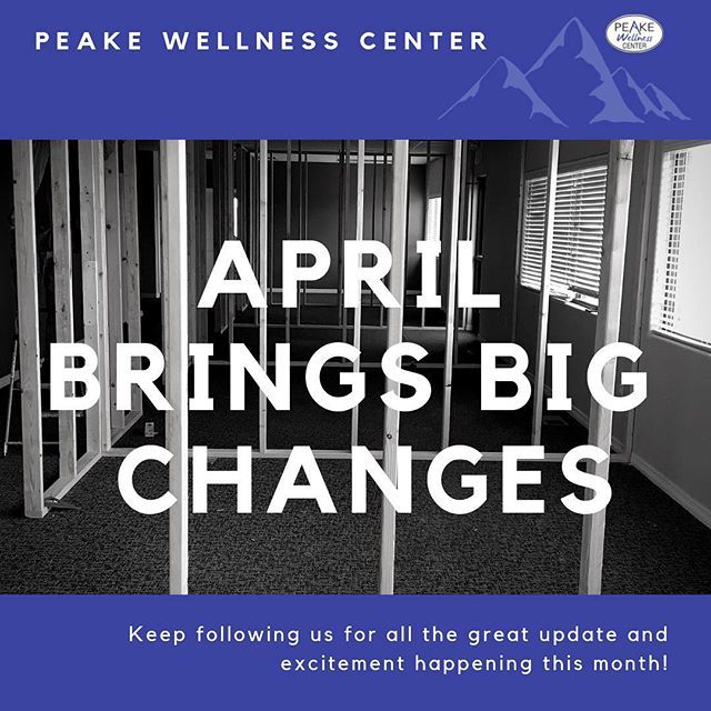 We are starting April off with a #bang here at the #new Peake Wellness Center! #April is a month for change and here we are making #big ones! #greeleychiropractor #dralexia #peakewellness #aprilshowers #wallsup #excitement #wellnessredefined ift.tt/2YL6x58