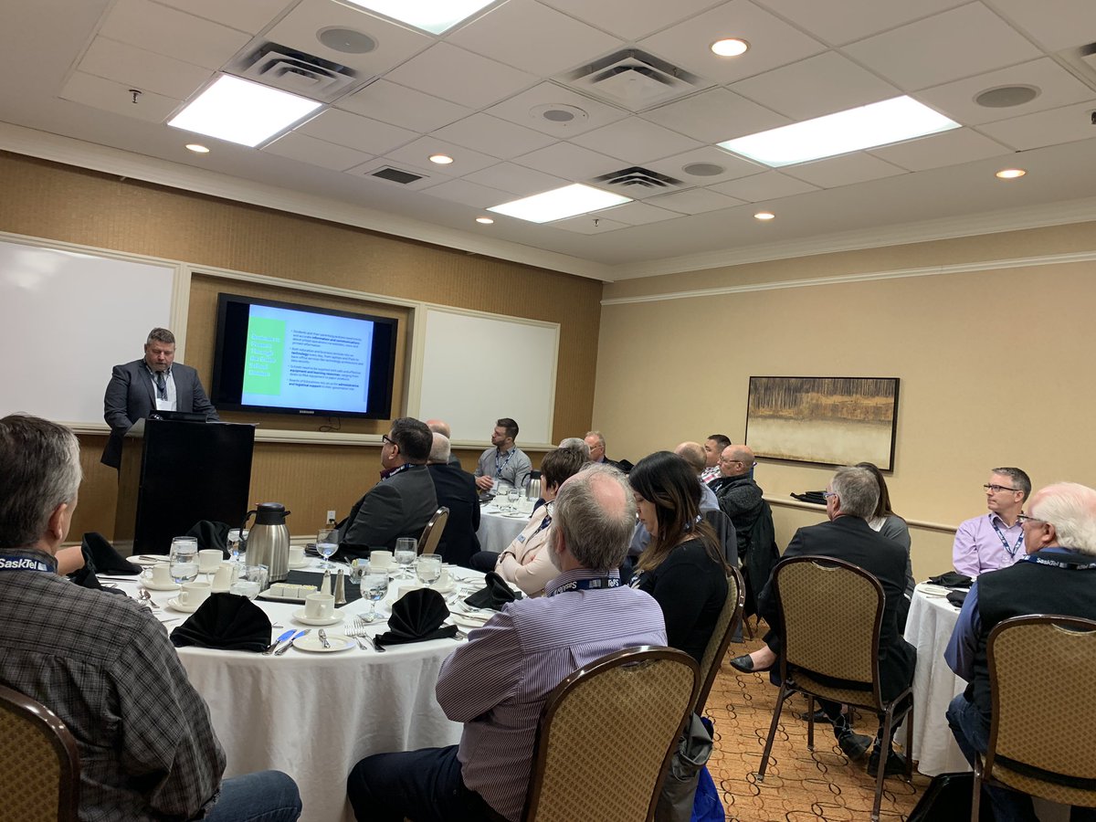 Thank you to our provincial education partners <a href="/SaskTeachersFed/">Saskatchewan Teachers' Federation</a>, LEADS, <a href="/SaskSchoolBoard/">SSBA</a> and the Ministry of Education, and fraternal delegates for helping the SASBO Executive welcome new members at the Orientation Luncheon. The #SASBO2019 Convention begins this afternoon!