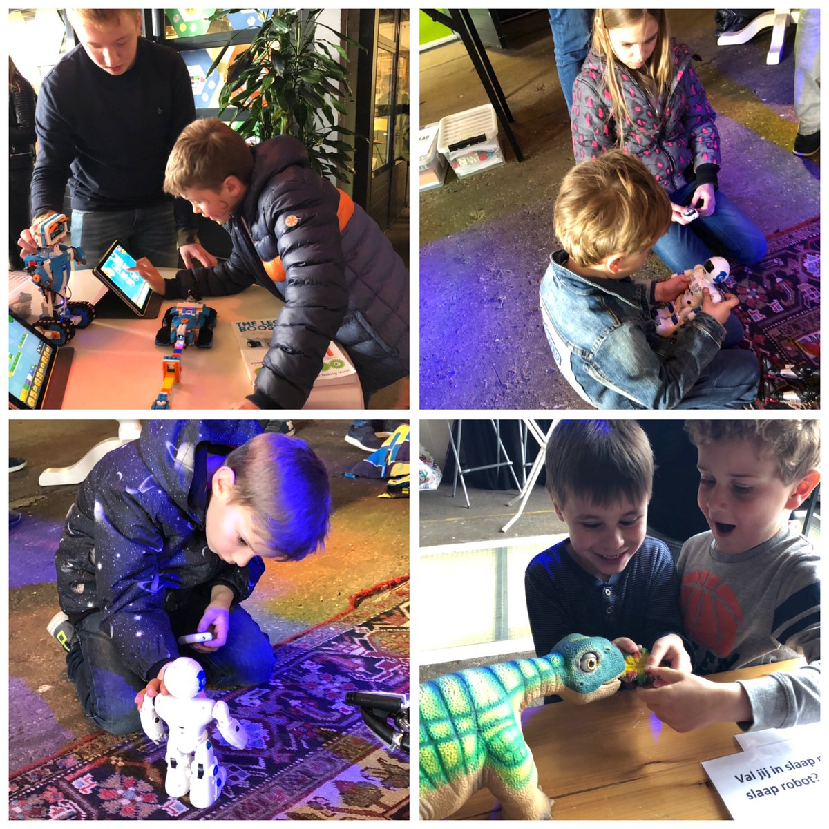 Vanmiddag hadden we een fantastisch #robotfeest met 400 aanwezigen: jong en oud! We hebben laten zien dat techniek en wetenschap heel leuk is, dat er veel mooie toepassingen mogelijk zijn en dat je nu en in de toekomst hier ook dagelijks mee te maken zal krijgen. Iedereen bedankt
