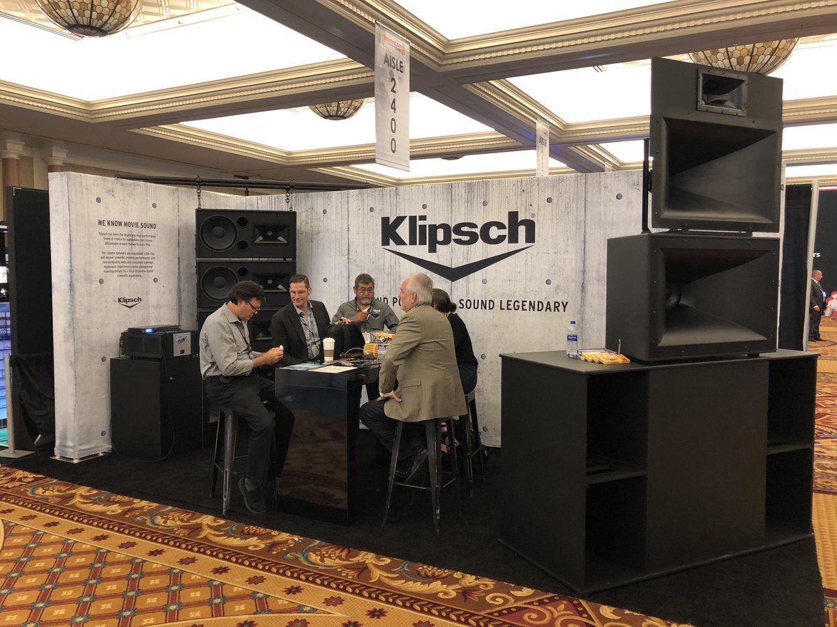 Glad to see <a href="/KlipschAudio/">Klipsch Audio</a> at <a href="/CinemaCon/">CinemaCon</a>. Cinema in Arkansas is so much more than making movies <a href="/ArkansasEDC/">Arkansas Economic Development Commission</a>  <a href="/LaserProjection/">Laser Projection</a> also manufactures cinema equipment in AR.