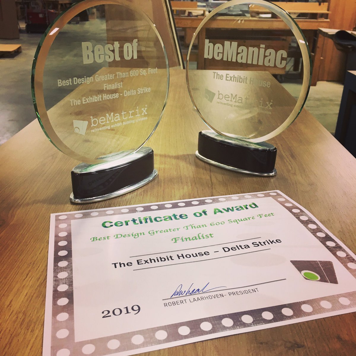 ehouseindy's tweet photo. Thank you @beMatrixUSA for the recognition! We love the beMatrix team and their system here at The Exhibit House! https://t.co/9gxHhj6aDp