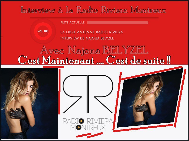 06_Mary_06's tweet photo. @NajouaBelyzel est en ce moment sur la Radio @RadioRivieraCh -- La Libre Antenne -- zou ! zou ! zou ! #EnInterview https://t.co/bzHABk6UgB