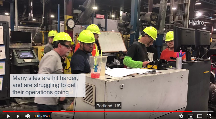 In the video you see plant managers operating from paper to keep production going, recreating documentation by hand etc.