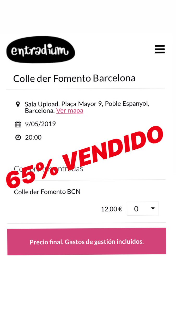 bhheventos's tweet photo. El 65% de las entradas anticipadas para el concierto de @collederfomento en #Barcelona, se vendieron!
Aprovecha y no te quedes sin!!!
<<< https://t.co/5rTJGJrHbI >>>
#collederfomentobcn #salaupload #hiphop #rap #music #adversustour #adversus https://t.co/49q13eESch