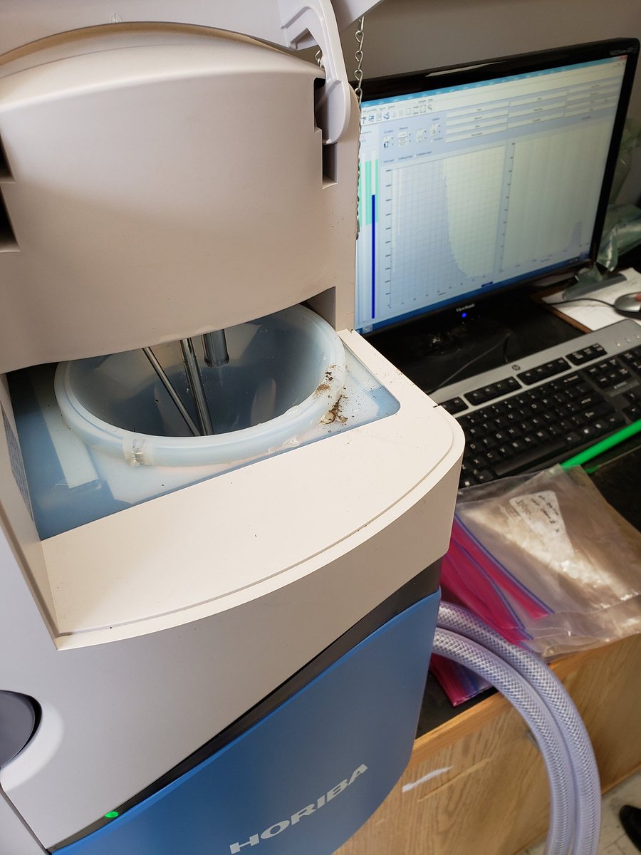 Measuring soil texture to determine grain size distribution across varying depths and locations #soilscience #hydrology