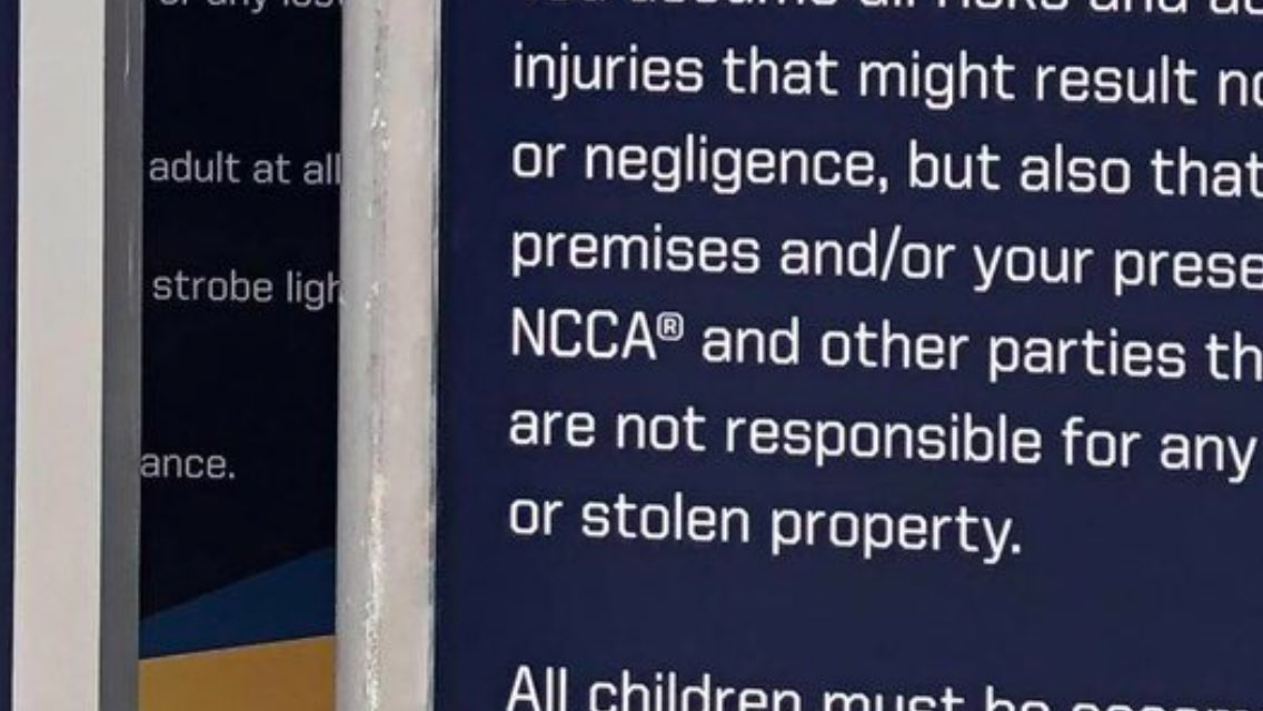 YahooSports's tweet image. "BuT tHeY gEt a fRee eDuCatiOn."

The NCAA had trouble spelling "NCAA" and "Liability" 🤦‍♂️

(via @RedditCFB)