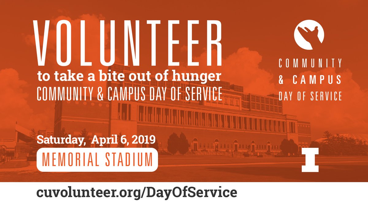 UofILSystem's tweet photo. Saturday, 4/6, volunteers participating in @ILDayofService will help package food at Memorial Stadium for families in need throughout east central Illinois. Sign up to help at https://t.co/QzEXyeXVco. https://t.co/IfjJ2QnA3m