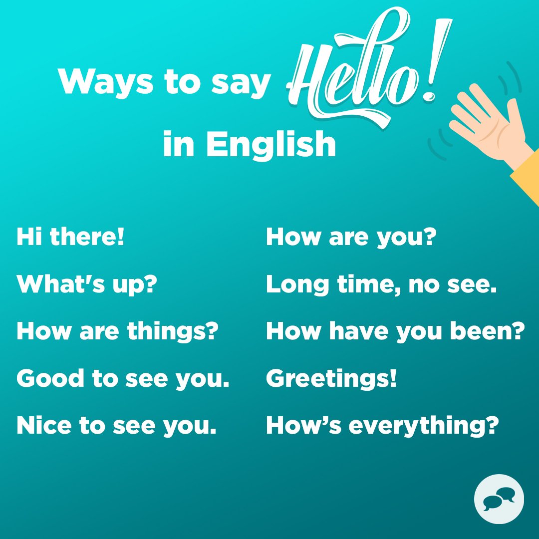 What are the different ways to say HELLO in English? 