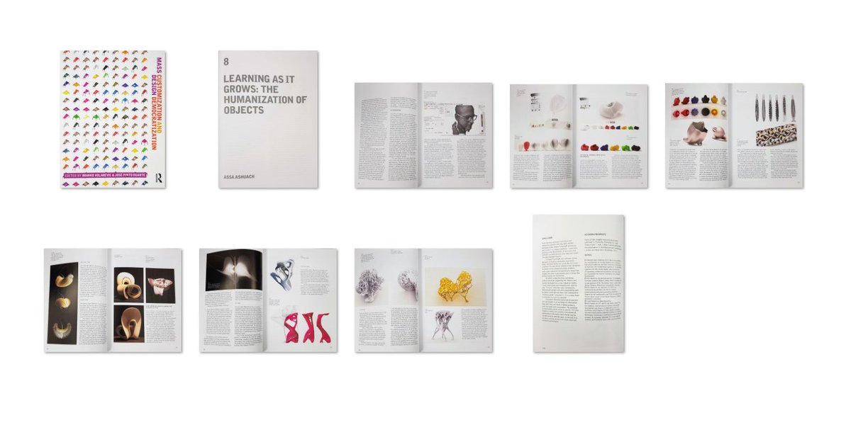 New book. Happy to be included with a comprehensive new book chapter LEARNING AS IT GROWS: THE HUMANIZATION OF OBJECTS with some great designers architects assastudio.com/blog/ #3Dprinting #designthinking #productdesign #architecture #GenerativeDesign #AI #MachineLearning