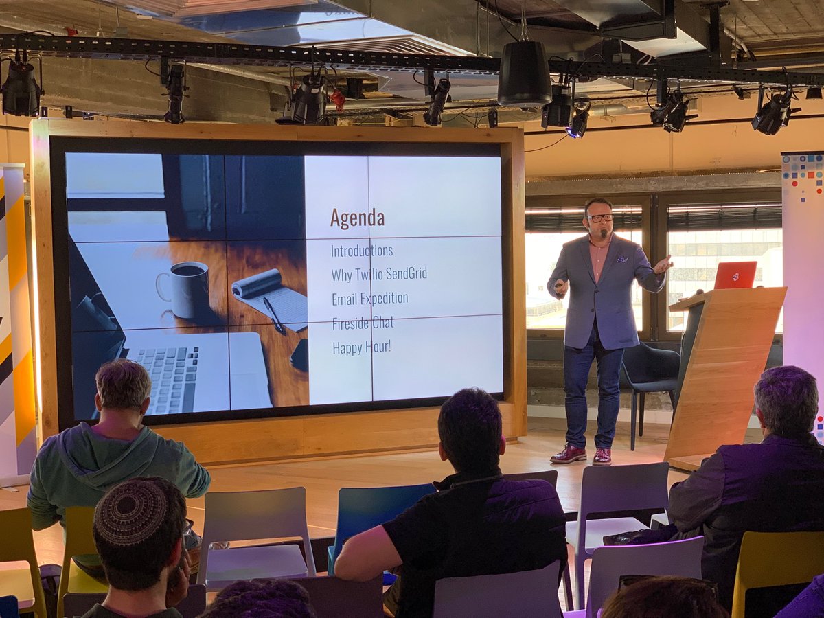 KMDColo's tweet photo. Twilio SendGrid: Send with Confidence Tel Aviv with ⁦@LenShneyder⁩ #sendwithconfidence   #twiliosendgrid https://t.co/osnQD5cdyr
