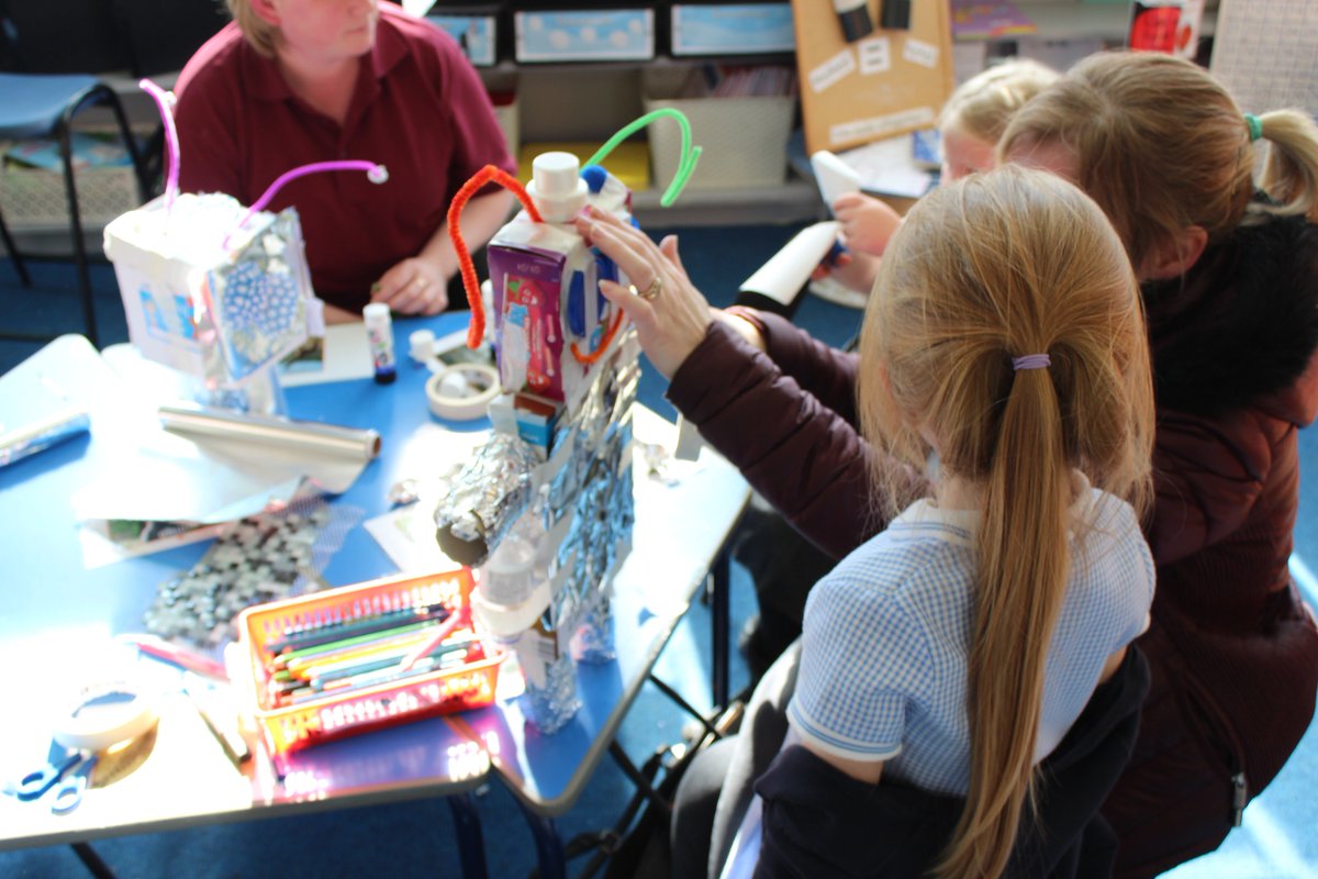 stmarksceschool's tweet photo. Here are some pictures from EYFS fantastic Art and DT day. They made chocolate carrying robots. https://t.co/vzxLIrFq3R