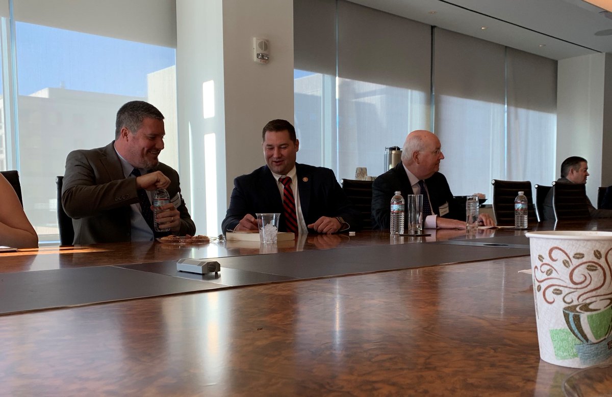 AmericanBusAssn's tweet photo. Andrew visited with @GReschenthaler (R-Pa.) today to thank him for his support of our request to increase funding for bus security grants in FY20. #ABAWorkingForYou https://t.co/UHbMMWTSzp