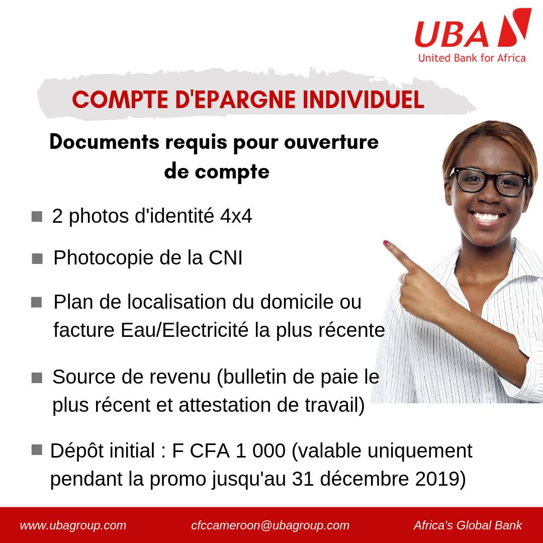 ubacameroon's tweet photo. Avec notre grande promo, ouvrez votre compte d'épargne sans tracas !
Visitez notre agence la plus proche.
*****************
With our grand promo, open your savings account without any worry!
Visit our nearest branch.
#CompteBancairePourTous #BankAccountForAll #UBACameroon https://t.co/OzZcETMI3O