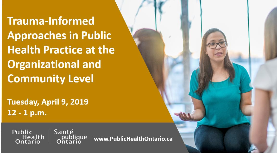 PublicHealthON's tweet photo. Did you attend the #TOPHC2019 plenary on community-related trauma? Sign up for the next #PHORounds to learn more about trauma-informed care and the framework that's helping foster community resilience and prevention https://t.co/Ck9PjyHkmw. https://t.co/zKFMrdzTEa