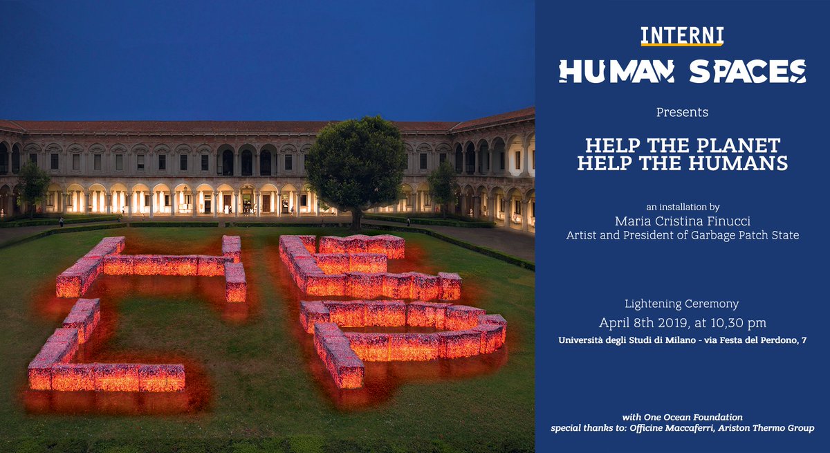 OneOceanFound's tweet photo. #HELPthePlanetHELPtheHumans
8 Aprile ore 22:30 • Università degli Studi di Milano • EVENTO GRATUITO
Quattro lettere create da due tonnellate di tappi di plastica si accendono di rosso per smuovere le nostre coscienze a frenare il disastro ambientale dell'inquinamento dei mari https://t.co/4QvxhhrZ4L