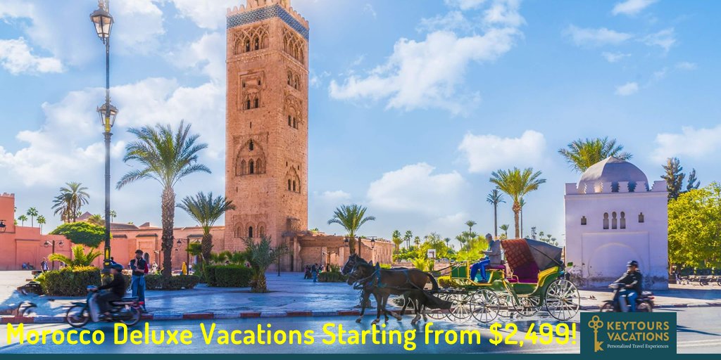 KeytoursVacay's tweet photo. The Best of Deluxe Morocco!
Featuring all-new deluxe vacations starting from $2,499!
Book Now at https://t.co/JPXxCg94qd
#keytoursvacations #moroccovacation #carpets #moroccancooking #atlasmountains #meditation #marrakech #marrakechtrips #morocco #deluxevacation #fez #casablanca https://t.co/J7AIGAOZdb