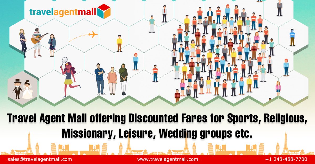 TravelAgentMall's tweet photo. SAVE BIG on Group Fares with Travel Agent Mall.
For more detail Visit: https://t.co/RVUMLprStj
#AirlineTicket #GroupFares #TravelAgentMall #GroupBookings https://t.co/ImmoJtNTr0