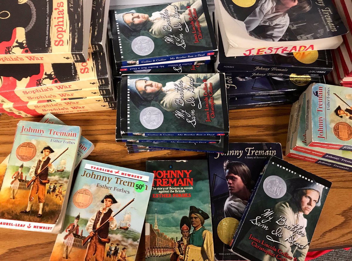 Reason #736 why I ❤️ 7th graders: We debated the likelihood of the book being good when there is a cute boy on the cover. 😍📚 Starting our American Rev. Book Clubs today by writing a #TextualResponse 🇺🇸🇬🇧#HistoricalFiction #ARBCbookClub #SBVanguard