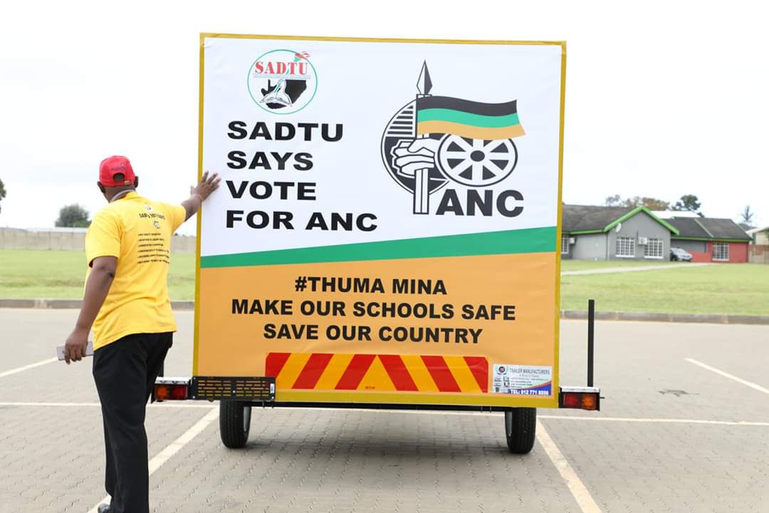 SadtuNational's tweet photo. #ThumaMina SADTU's #VioletSiboneBrigade at Union's headquarters in Kempton are ready hit the campaign trail for the ANC @_cosatu.@MYANC @SACP1921 @POPCRU1989 @NEHAWU @SACTWU @SatawuMedia https://t.co/6cQyr8Rceq