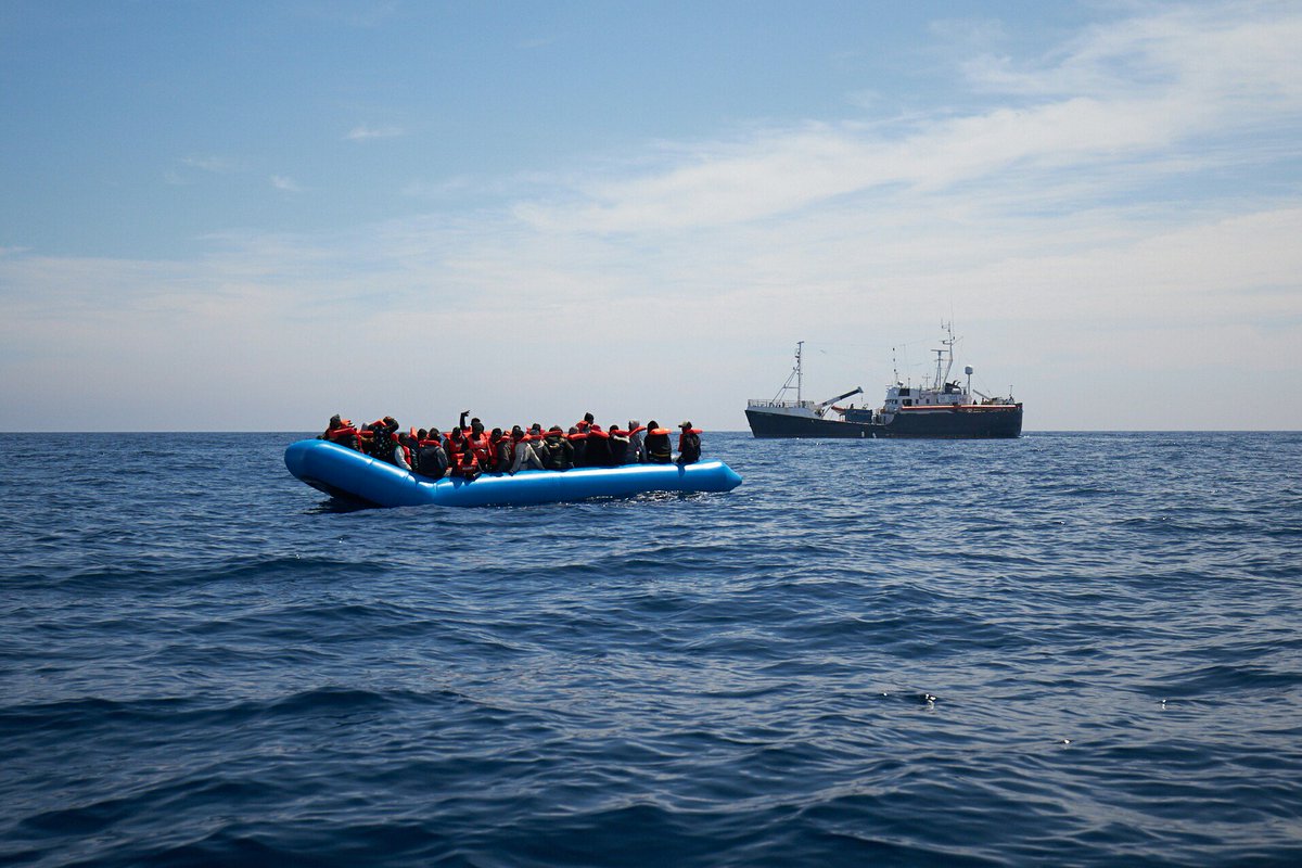 alarm_phone's tweet photo. These ppl called us in #distress at sea. They did not give up but struggled on to escape the hell of #Libya and reach a place of safety. #Solidarity is a must, they need to be quickly disembarked in #Europe and so we call again for #openharbours!
Credit: @seaeyeorg #AlanKurdi https://t.co/KYH7eIl5rw