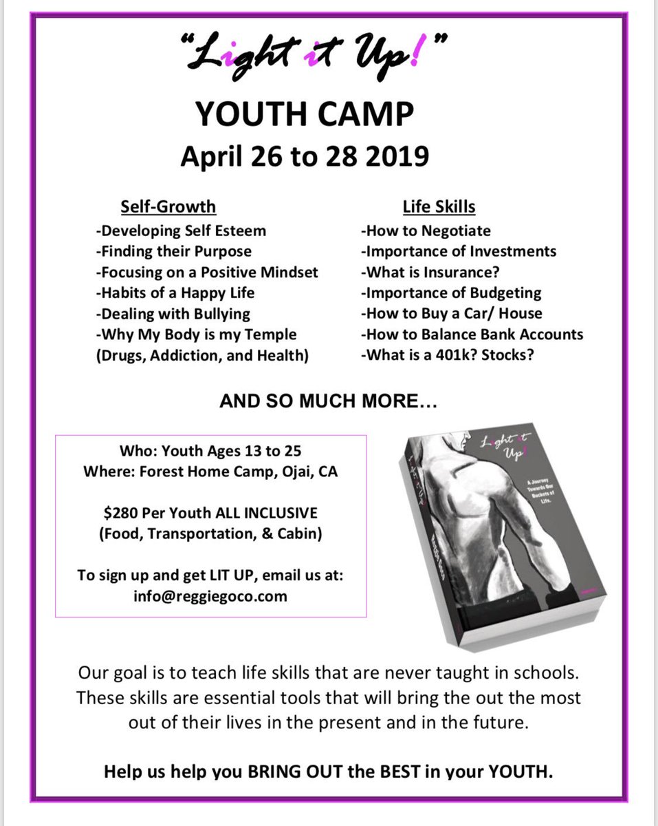 RealReggieGoco's tweet photo. Help us help you bring out the BEST from your YOUTH. We have limited spots available, for inquiries email us at info@reggiegoco.com #youthcamp #betteryou https://t.co/JYwy2KU0oU