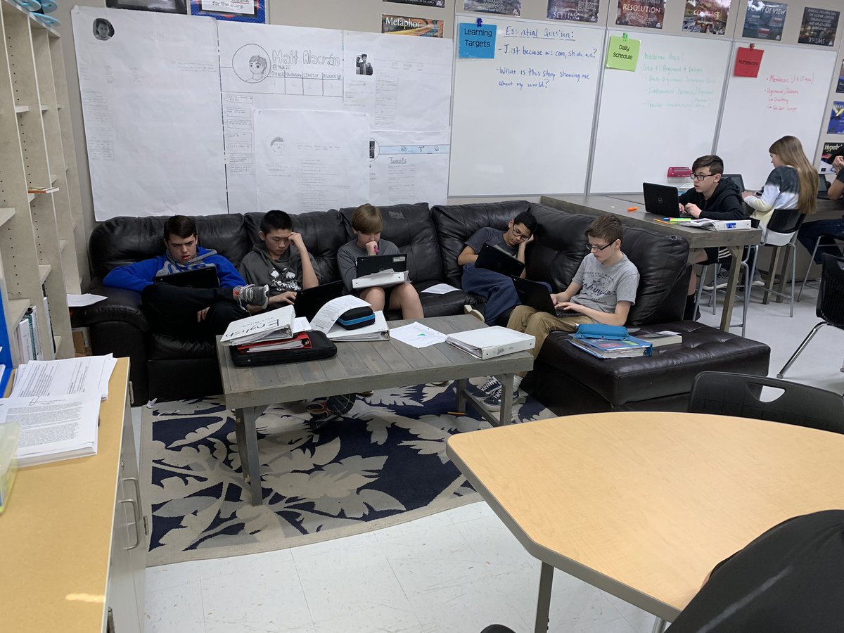 DillsoftheShire's tweet image. Sometimes students get too comfortable with their research😳Time for a yoga brain break, Manrique! #wakeywakey #workingsohard #brainbreak