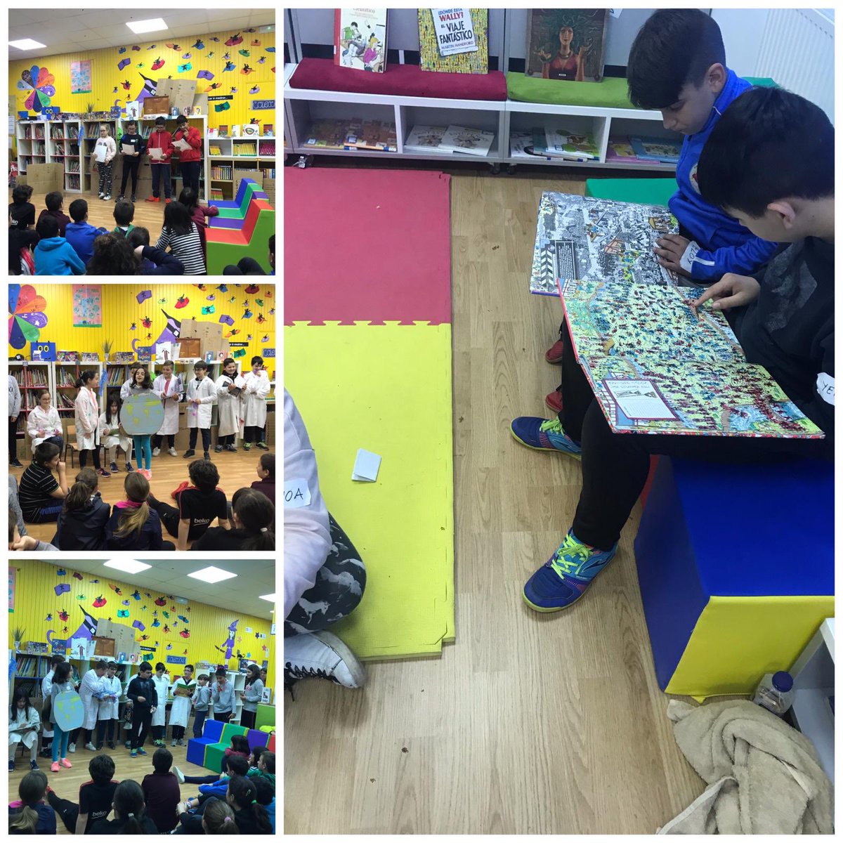 bibliocanosa's tweet photo. Hoxe tivemos unha convivencia lectodeportiva na nosa escola cas nenas e nenos do @CPIdoPichel e CEIP Agualada. Unha experiencia chea de lectura, robótica, realidade aumentada e moito movemento 😍 #conCIENCIAte #bescolaresgal #BES #bibliotecasescolaressolidarias https://t.co/XtnFNLdMxP