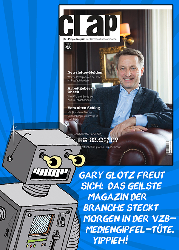 Anzeige: Gary Glotz freut sich schon auf den <a href="/V_Z_B/">VZB</a>-Mediengipfel morgen in München. bit.ly/garyglotz