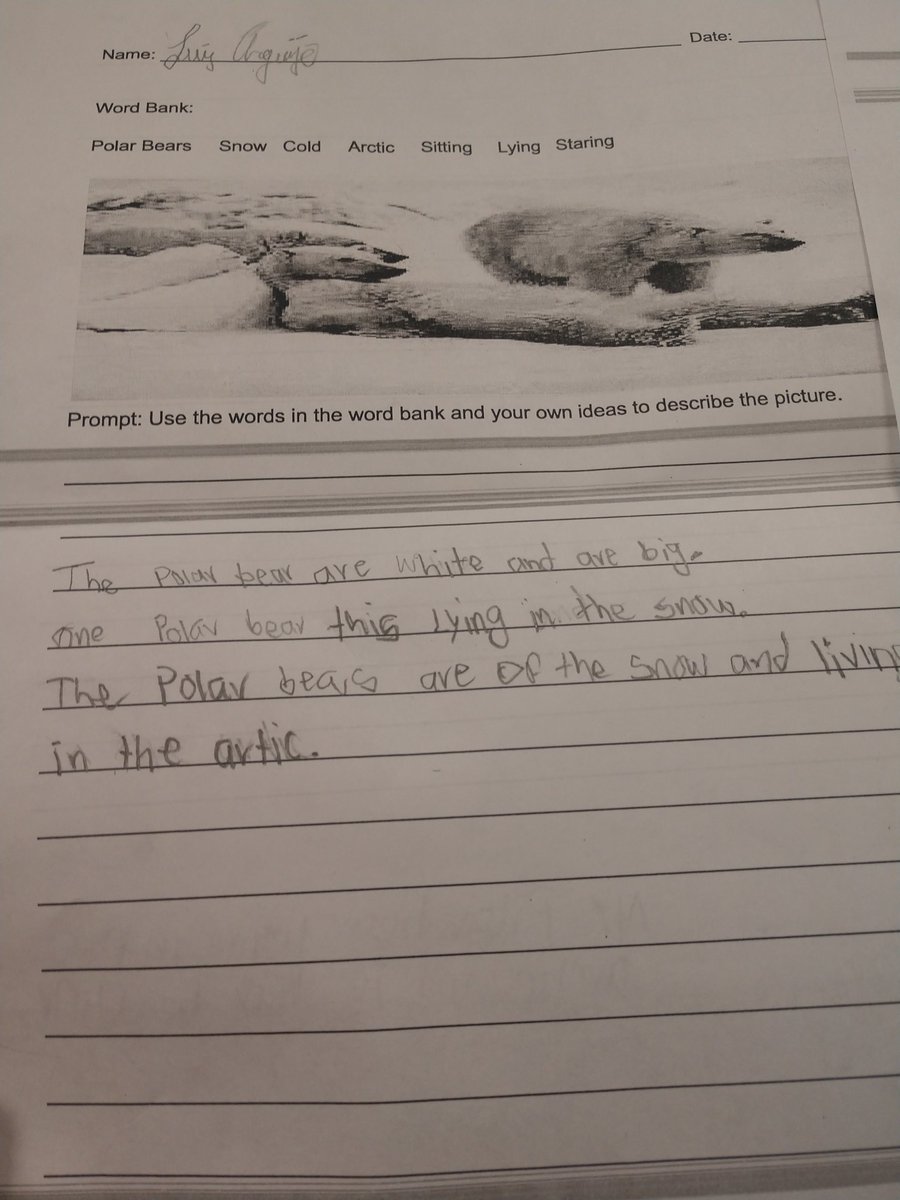 wfmsbrownel's tweet photo. My #newcomers continue to amaze me with the #background #Knowledge and #writing #skills. After #writing they #recorded themselves #reading and #evaluated their work using the #wida #speaking and #writingrubric
#ELLs #ellscan #siop @WFMSBeaucage @WFMSkoogle https://t.co/Z81Eha4WHy