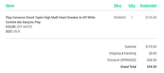 converse sku search