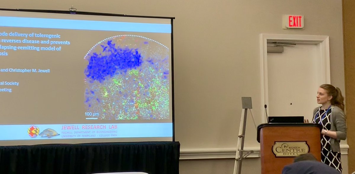 Michelle Bookstaver (@mlbookstaver91) on Twitter photo Congratulations <a href="/emily_gosselin/">Emily Gosselin</a> on a great talk at #ACSOrlando! Emily’s talk focused on her work in the <a href="/UMDBIOE/">UMD Bioengineering</a> <a href="/JewellBioE/">Dr. Christopher M. Jewell</a> lab on engineering antigen specific tolerance to treat autoimmune disease Congratulations <a href="/emily_gosselin/">Emily Gosselin</a> on a great talk at #ACSOrlando! Emily’s talk focused on her work in the <a href="/UMDBIOE/">UMD Bioengineering</a> <a href="/JewellBioE/">Dr. Christopher M. Jewell</a> lab on engineering antigen specific tolerance to treat autoimmune disease