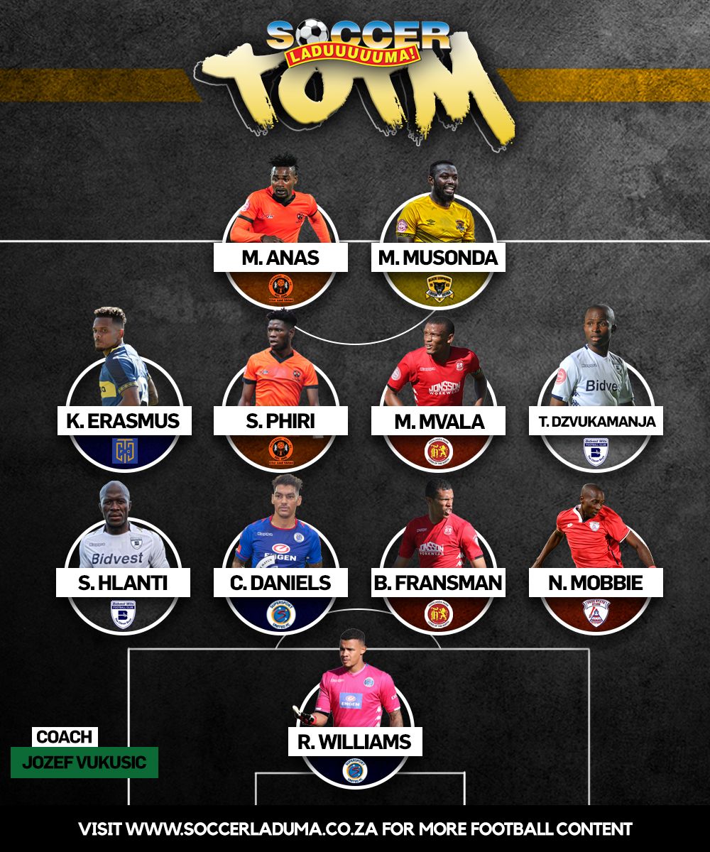 The best of the best! Here is Soccer Laduma's Team of the Month!  

Full story in the latest issue (1117) of Soccer Laduma. On Sale Now!