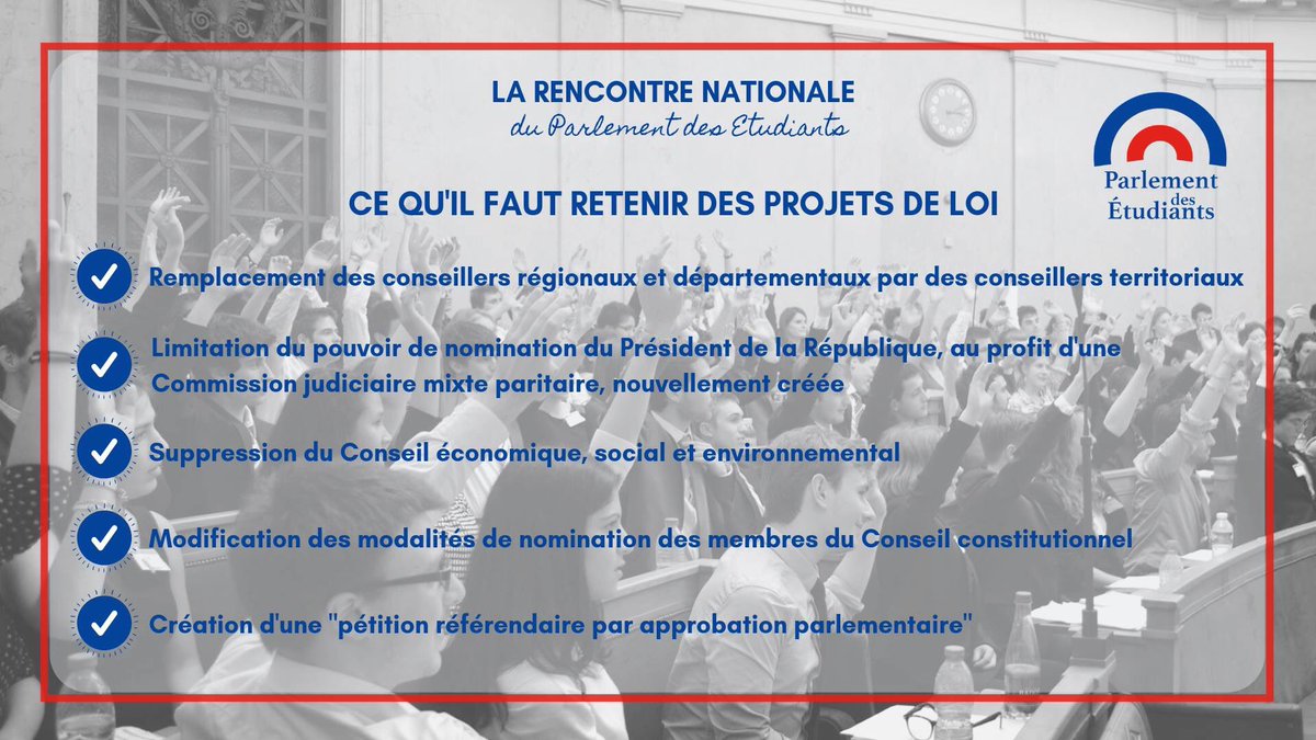 ParlementEtudia's tweet image. Ça y est ! Le groupe LR a terminé les textes qui seront débattus lors de la Rencontre nationale du 19 avril ! 

Tu veux participer au débat ? Rejoins un groupe parlementaire dès maintenant ➡️ bit.ly/2I8GQFT