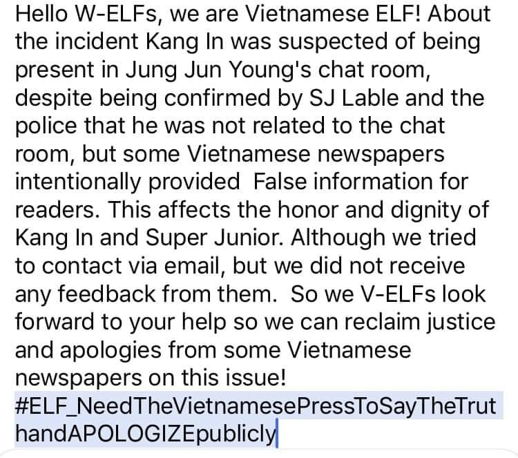 Pinhyuk's tweet photo. #elf_needthevietnamesepresstosaythetruthandapologizepublicly
#SuperJunior #Kangin https://t.co/NONBWmvv6d