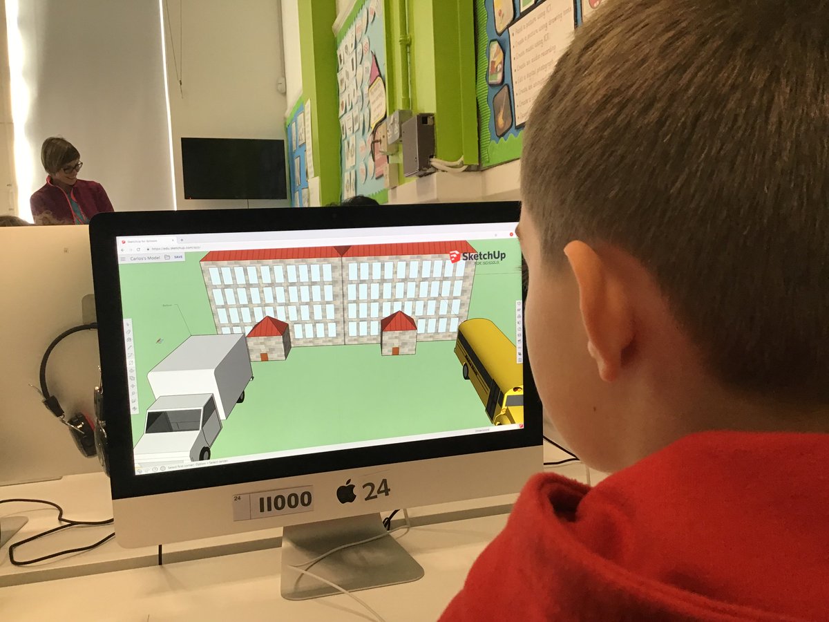 EducateICT's tweet photo. @LEPS_Intake2012 #3DModeling and designing the schools of tomorrow with @SketchUp for schools via @gsuite https://t.co/vyOwNQj4YZ