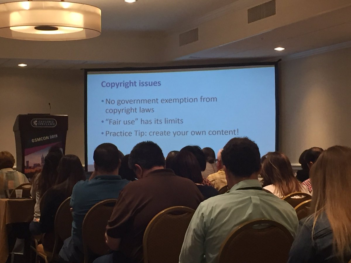 emilyallenlucht's tweet image. If you saw it on the internet doesn’t mean it is fair use.  You won’t know if that person who posted it has the rights to use it. #CreateYourContent I know I know easier said than done for some. #GSMCon2019