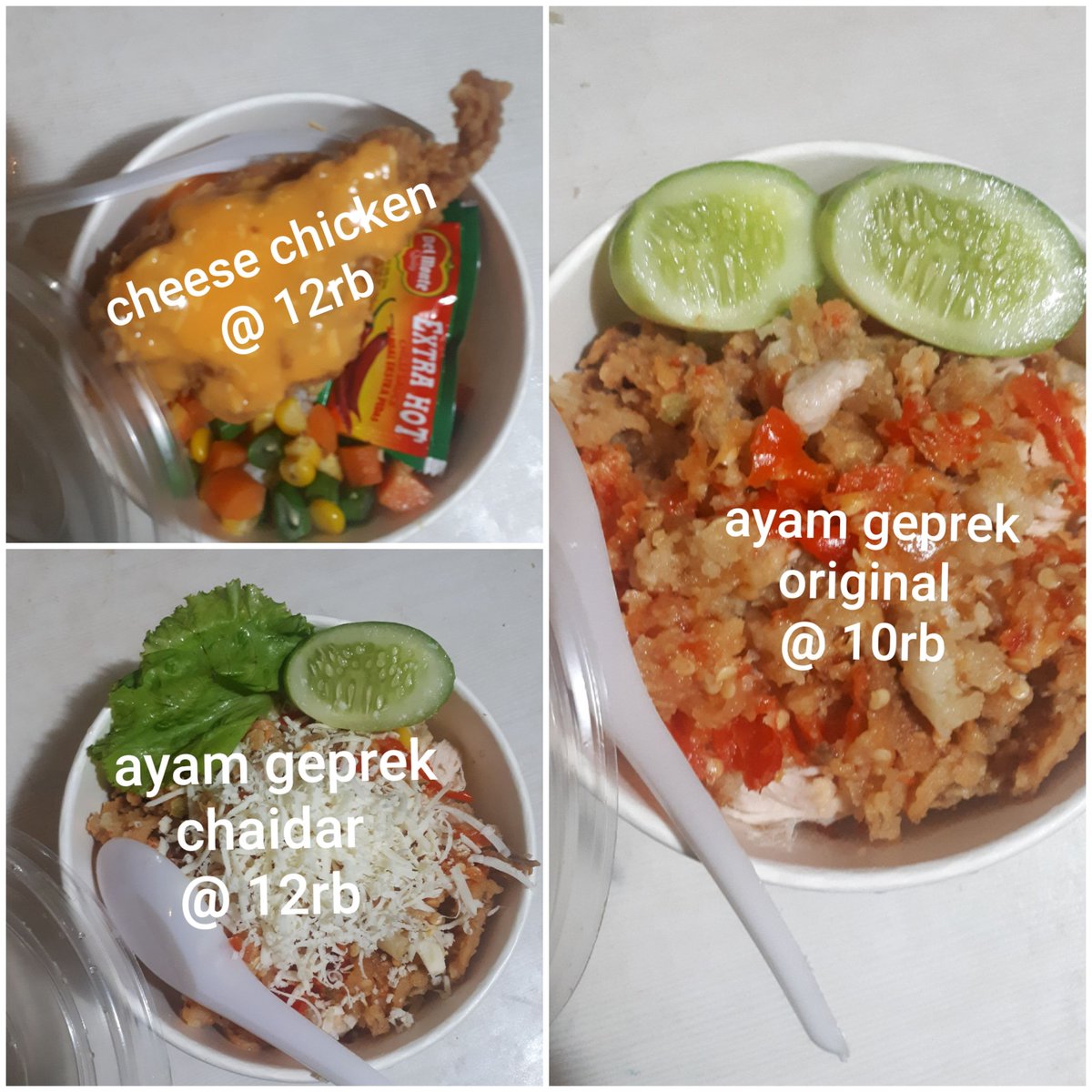 kostgaruda's tweet photo. Menu kali ini sudah familiar buat kalian pastinya 😉 menu ayam..ayam digoreng crispy dengan macem2 olahan 
Menu ini buat besok ya..., so tunggu apa lagi grab it fast. Yuk PO dari sekarang. Bisa delivery ke kost kamu.
Pc: 081927592632

Nb: Free untuk delivery 1 km dari kampus UII https://t.co/wpuj446Xe9